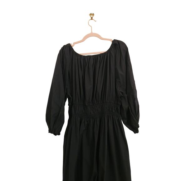 NWT Madewell V-Neck Balloon-Sleeve Maxi Dress Black 14 - Picture 9 of 11